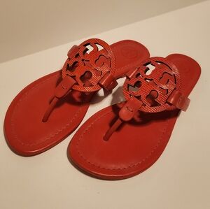 Tory Burch Red Cutout Sandals